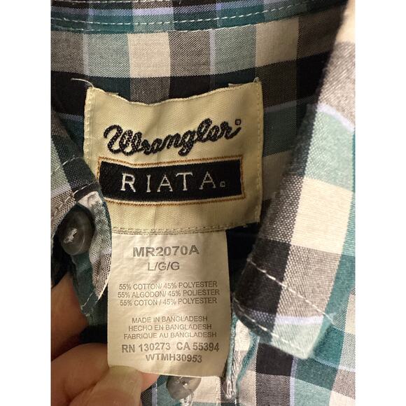 Wrangler Men's Riata Long Sleeve Button-up Shirt size Large - Picture 2 of 7